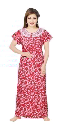 Fabimi Women Cotton Nighty: Comfortable Sleepwear for Curvy Ladies - Soft and Breathable Nightdress