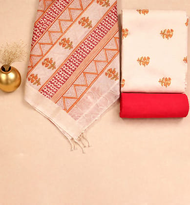 Block Print Neck Design Maheshwari Unstitched Suit Set โ Traditional Buta Motif (3 Piece) Block Print Neck Design Maheshwari Unstitched Suit Set โ Traditional Buta Motif (3 Piece)