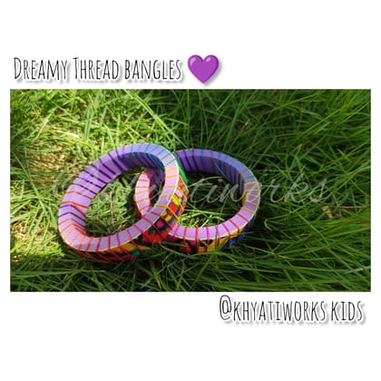 Dreamy Thread Bangles Purple - Single Piece