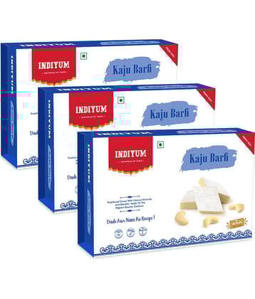 Indiyum Kaju Burfi 600 gm Pack of 3