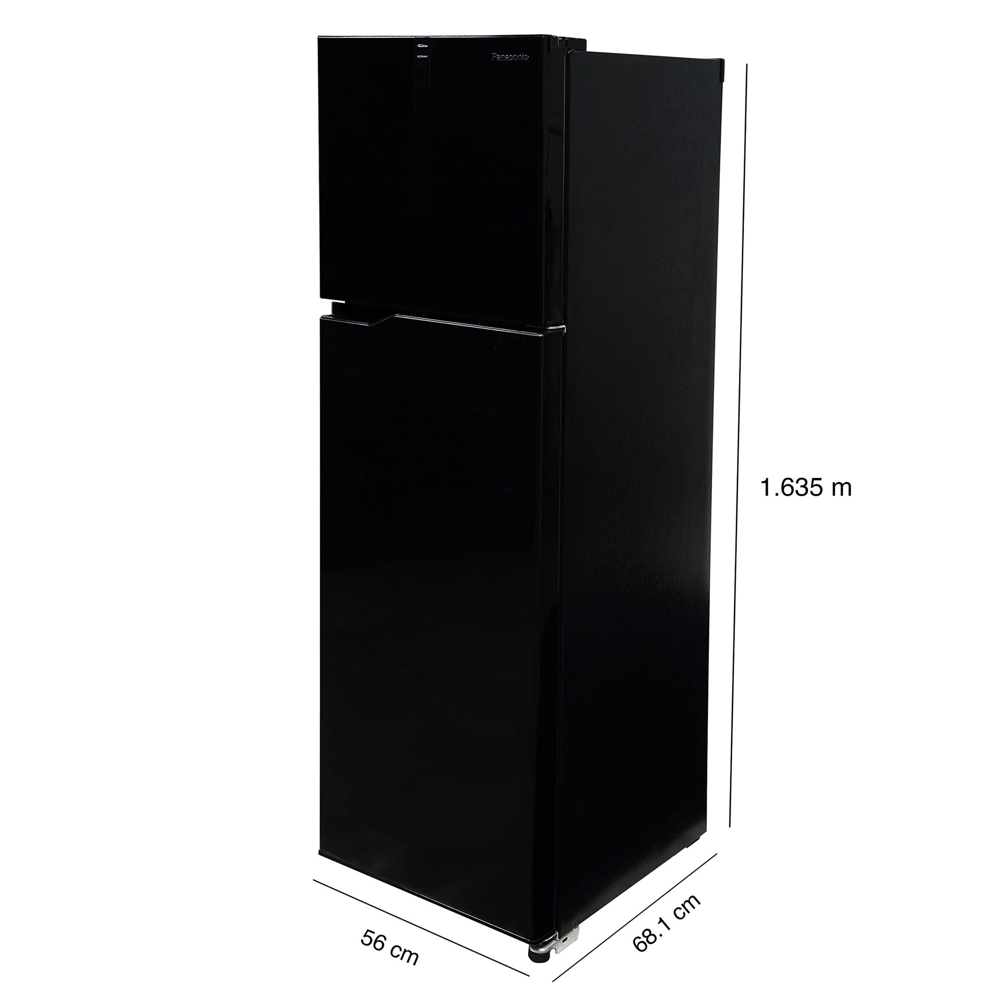 Panasonic 280 L Double Door 3 Star AI Enabled Inverter Technology Frost Free Refrigerator (NR-TH292CPKN, Diamond Black, Jumbo Fresh Vegetable Basket, Net Capacity 256L) Panasonic 280 L Double Door 3 Star AI Enabled Inverter Technology Frost Free Refriger