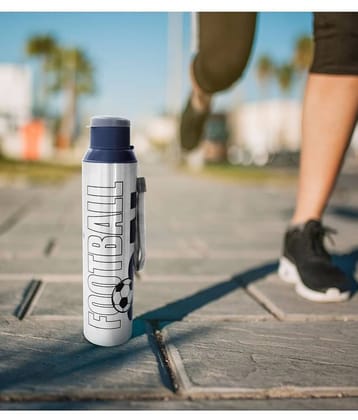 Dhara Stainless Steel Breeze 900 Navy Blue Stainless Steel Fridge Water Bottle 900 mL ( Set of 1 )