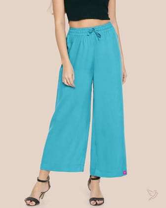 Solid Wide Leg Palazzo - Pool Side-S / Pool Side