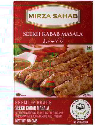 Mirza Sahab Seekh Kabab Masala Instant Mix 50 gm Pack of 4