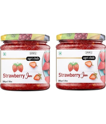AGRI CLUB Super Strawberry Jam 400 gm(Pack of 2 x 200 gms)