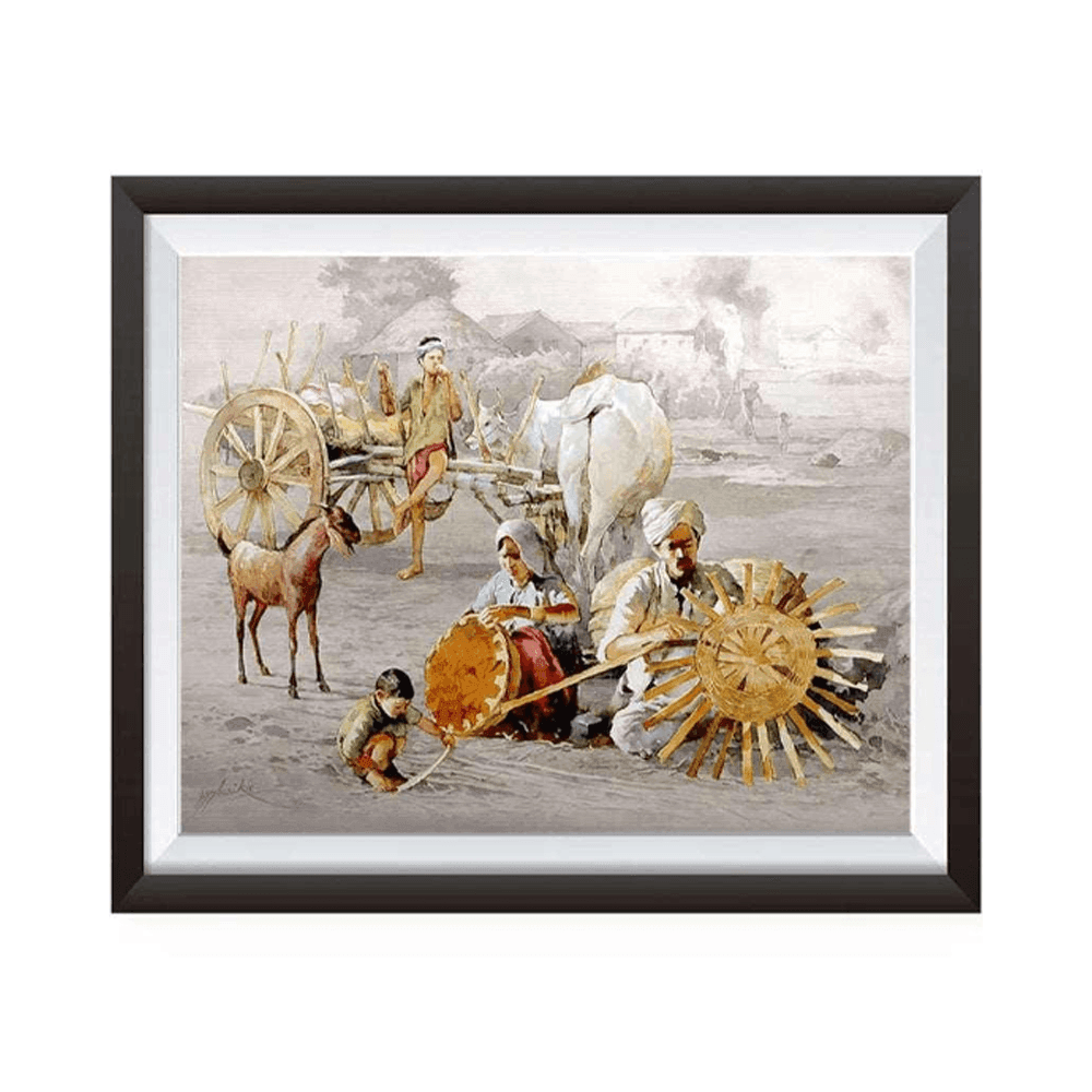 Village Scene - Manifest your own Property-Acrylic