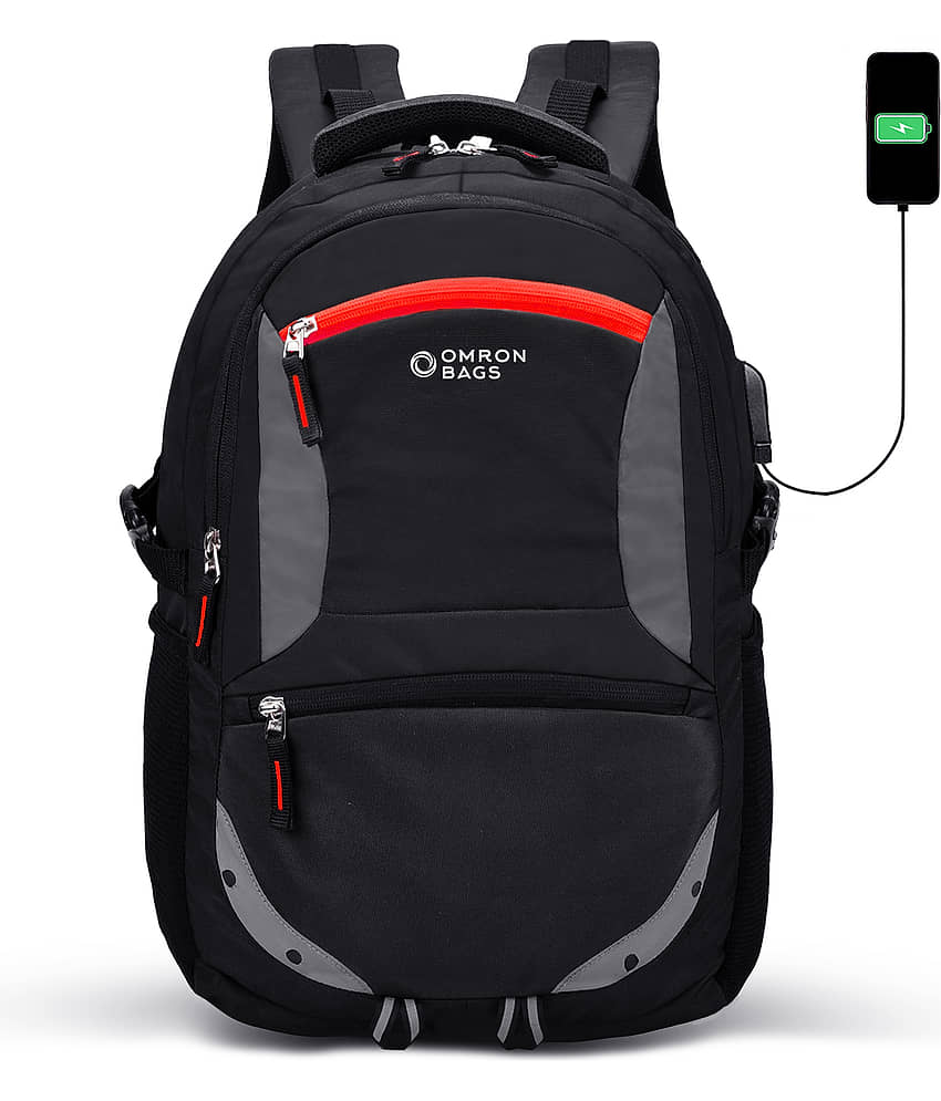 OMRON BAGS 35 Ltrs Black Laptop Bags