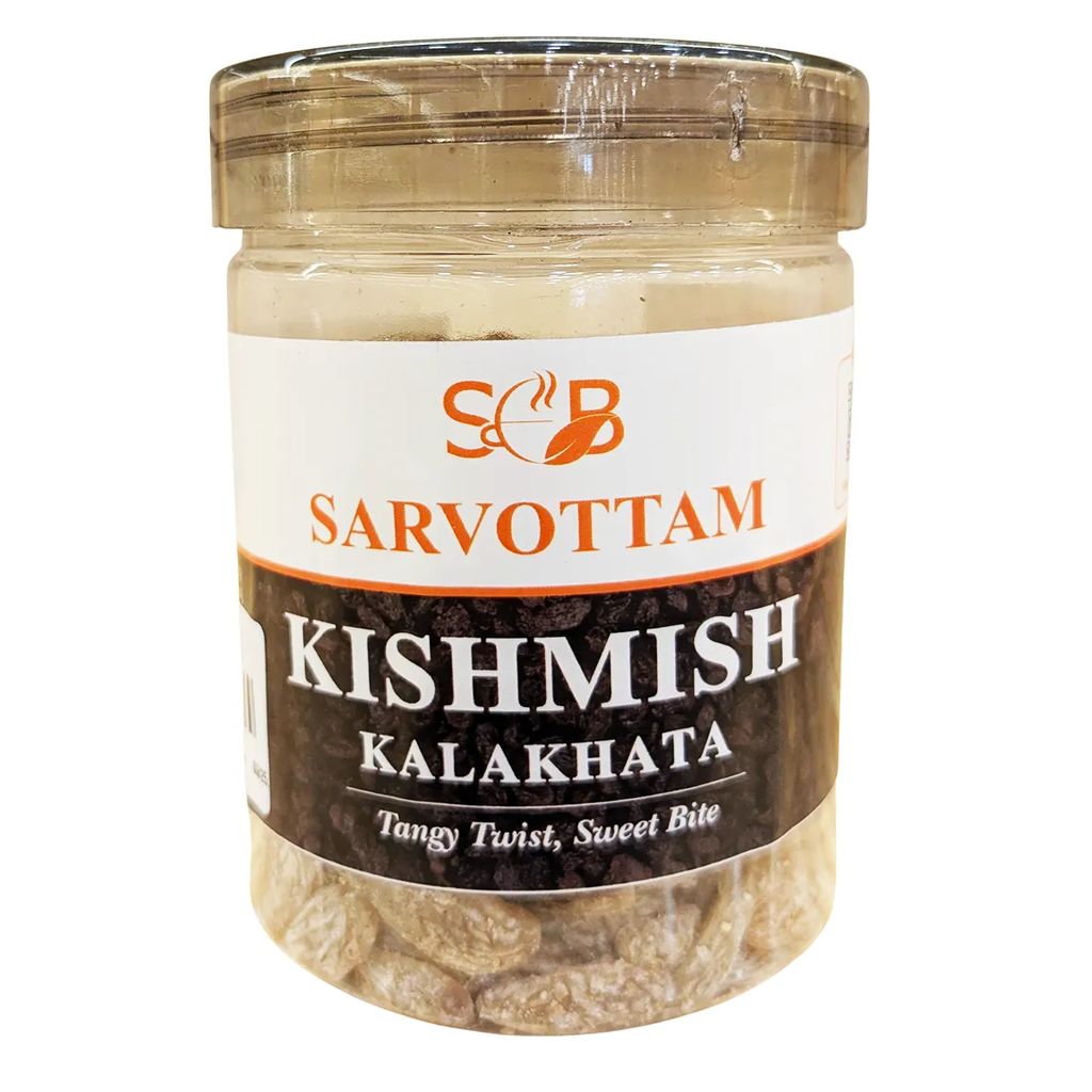 Sarvottam Premium Kismish Kala Khatta 250g Box | Tangy Raisin Snack with Authentic Kala Khatta Flavor | Sweet & Sour Treat | Perfect Digestive & Mouth Freshener
