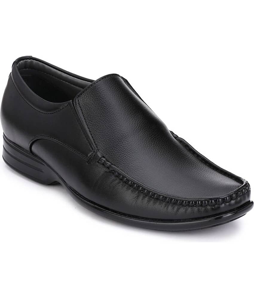 Leeport - Black Men's Slip On Formal Shoes