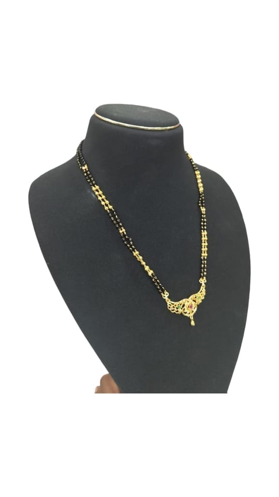 Gold Plated Traditional Indian Mangalsutra Necklace for Women