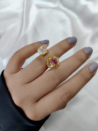 Crisaa Ring, Ruby-adjustable