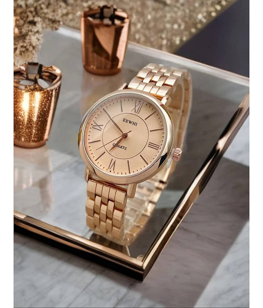 EEWHI Rose Gold Metal Analog Womens Watch