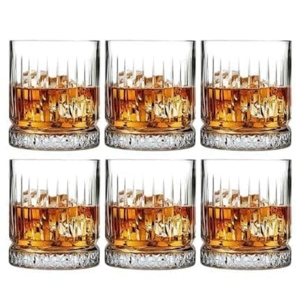 Whiskey Brandy Glasses | 310 ML | Premium Stylish Wine Glass | Old Fashion Rocks Tumblers | Cocktail Scotch and Rum |