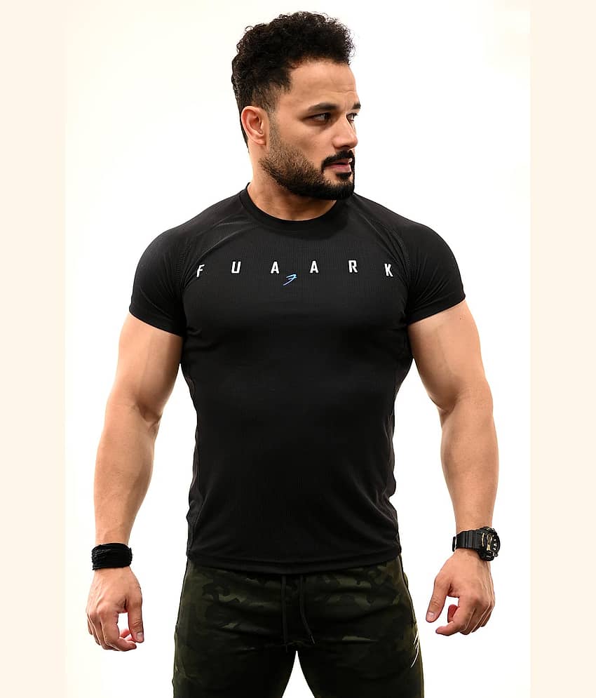 Fuaark - Black Polyester Regular Fit Men's Compression T-Shirt ( Pack of 1 )
