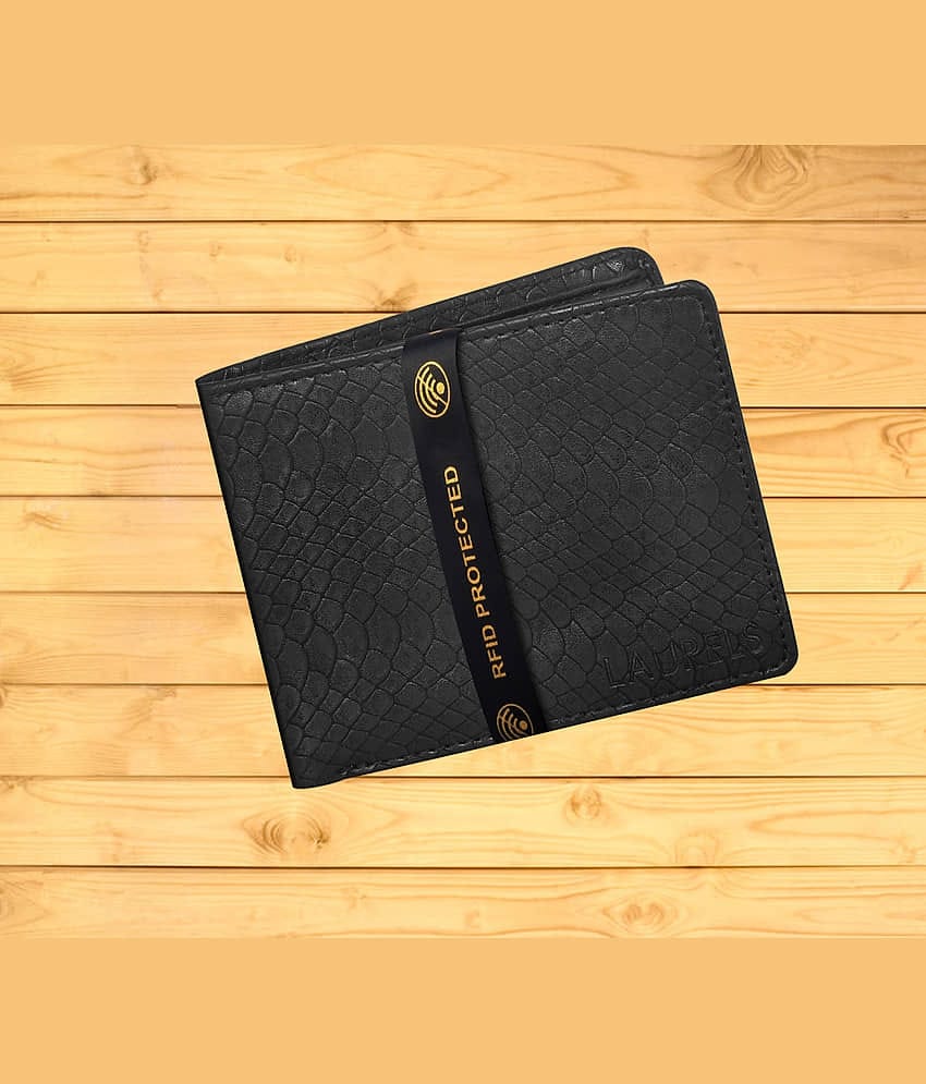 Laurels Faux Leather Black Fashion Regular Wallet