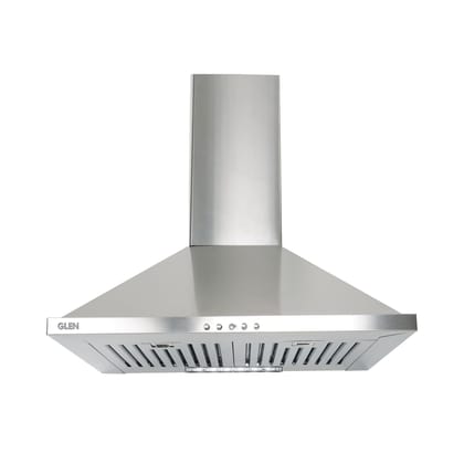 Electric Kitchen Chimney Junior, Pyramid Shape Baffle filters 60cm 1000 m3/h -Silver (6050 SS DX)
