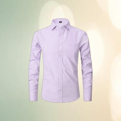 Men's Formal Checked Shirt (Light Purple) | Classic Fit | Office & Business Wear