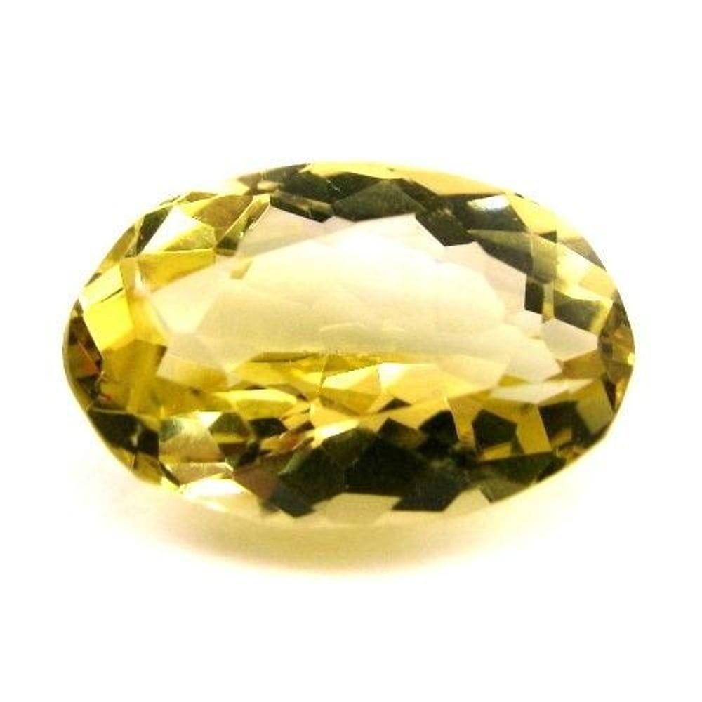 CERTIFIED 14.16Ct A+ NATURAL Lemon Quartz Oval Faceted Gemstone