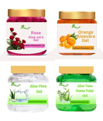 Alovera Green Gel and plain alovera gel and orange gel and Rose gel for skin 100ml