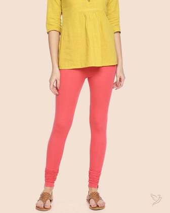 Viscose Churidar Legging - Spiced coral-S / Spiced Coral