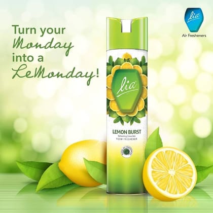 Lia Lemon Burst Room Freshener Spray 224 Ml