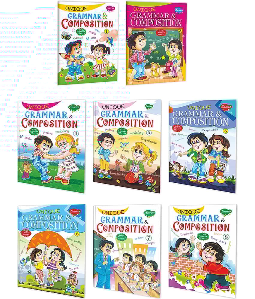 Unique Grammar & Composition Complete Combo | Pack of 8 Educational Books