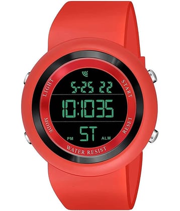 Hala - Red PU Digital Men's Watch