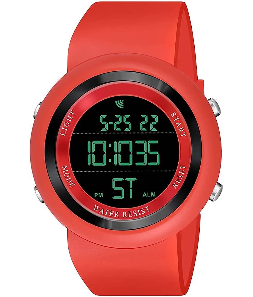 Hala - Red PU Digital Men's Watch