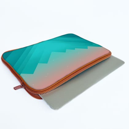 "Mountain Gradiant Abstract Theme" Laptop Sleeves:Bold Modern Design for Every Size-13" / Brown