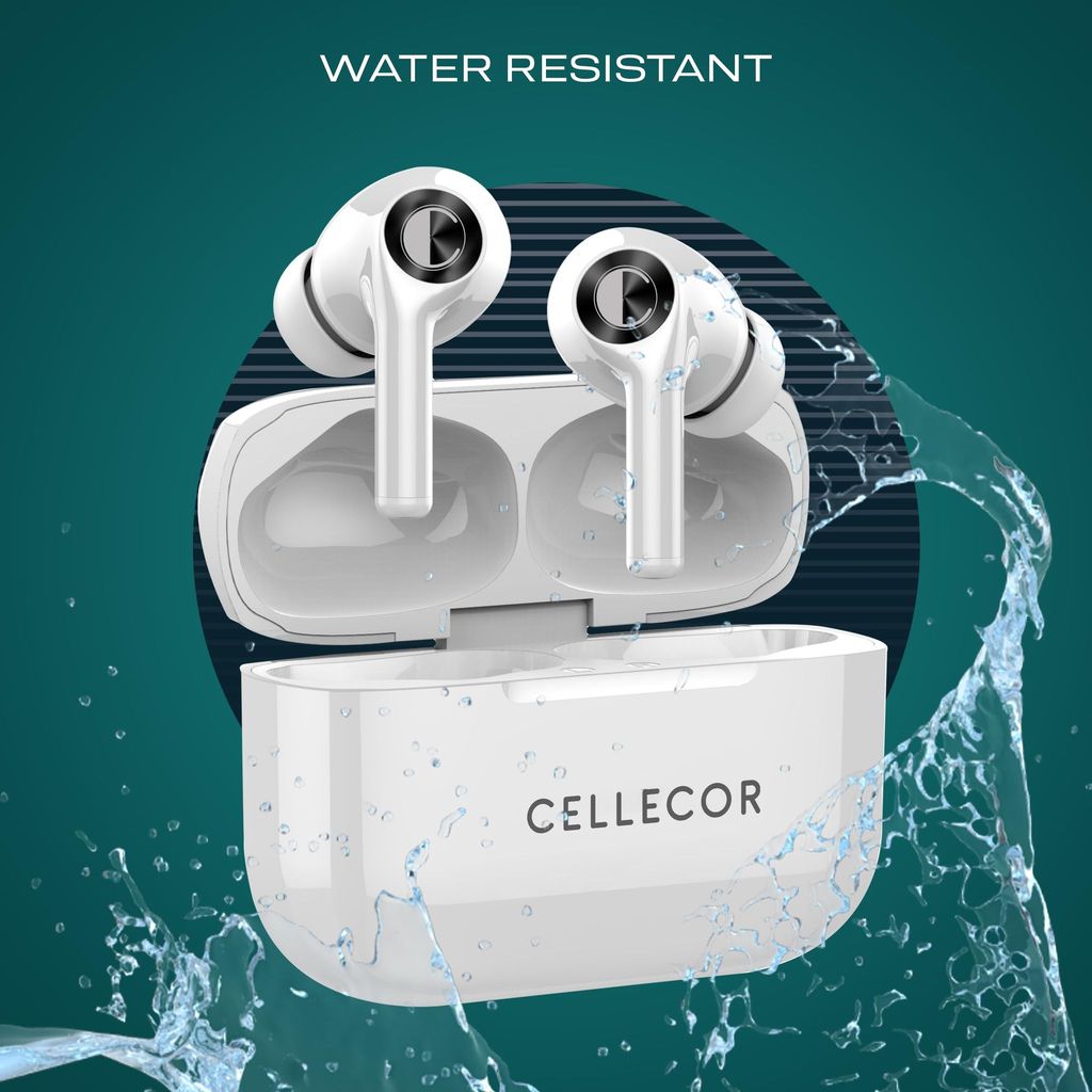 CELLECOR Bropods CB22 Waterproof Earbuds with 45 Hours Playtime| 5.1v Bluetooth | Auto Pairing | 13mm Driver | Voice Assistant | ENC (Green )