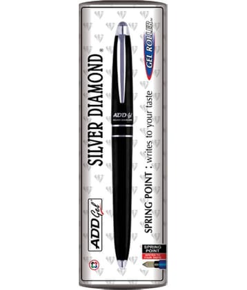 Add Gel Silver Diamond Gel Roller Pen  -  Blue Set of 3