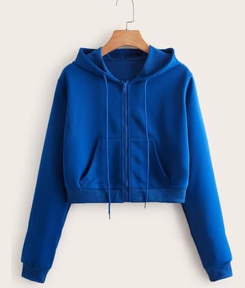 RAABTA FASHIION Women Fleece Sweatshirt For ( Blue )