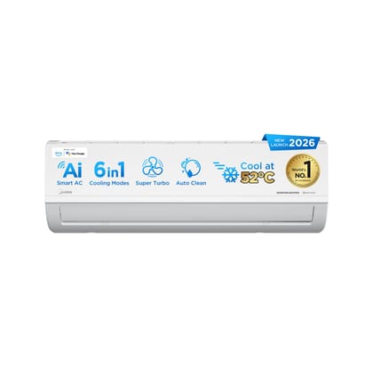 Midea 1.36 Ton 3 Star Inverter Split AC, Wi-Fi & 6-in-1, MAI18SD3R36W0 Midea 1.36 Ton 3 Star Inverter Split AC, Wi-Fi & 6-in-1, MAI18SD3R36W0 - White