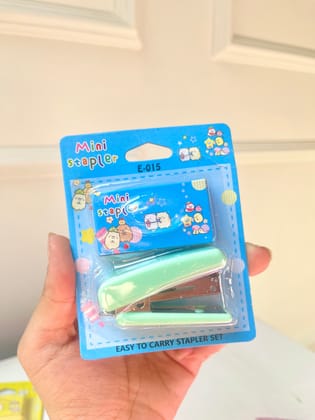 Kawaii Mini Stapler Set | Cute Mini Stapler Set-Blue