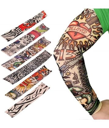 ATIPRIYA Multicolor Printed Riding Sleeves ( Set of 6 )