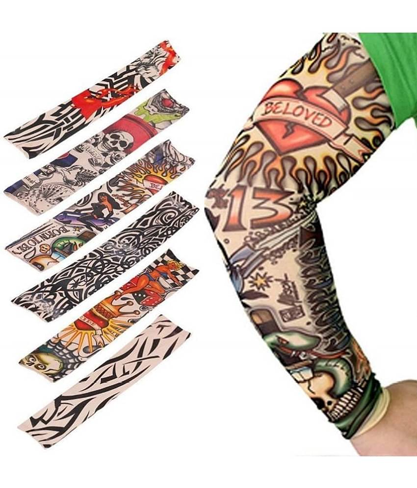 ATIPRIYA Multicolor Printed Riding Sleeves ( Set of 6 )