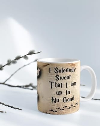 The Magical Gifts Harry Potter Ceramic Coffee Mug I Solemnly Swear That I Am Up to No Good Printed Tea Cup Gift for Fans Magic Lovers Wizards Boys Girls Office Home Use