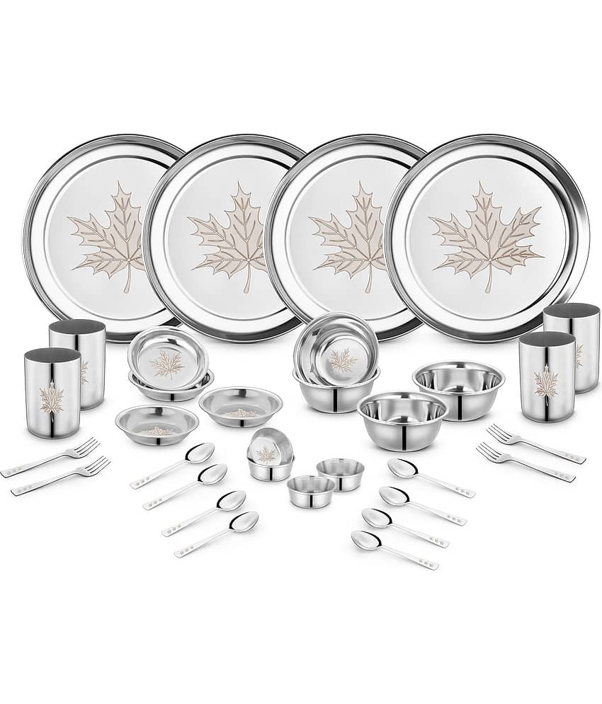 Classic Essentials - Maple-32 Silver Stainless Steel Dinner Set ( Pack of 32 )