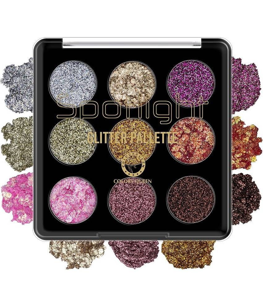 Colors Queen Spotlight Glitter Eyeshadow Palette (Multishade -02)