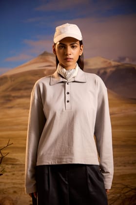 Cropped Knit Shirt-XS