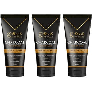 Globus Naturals Charcoal Peel Off Mask 100 gms, Set of 3