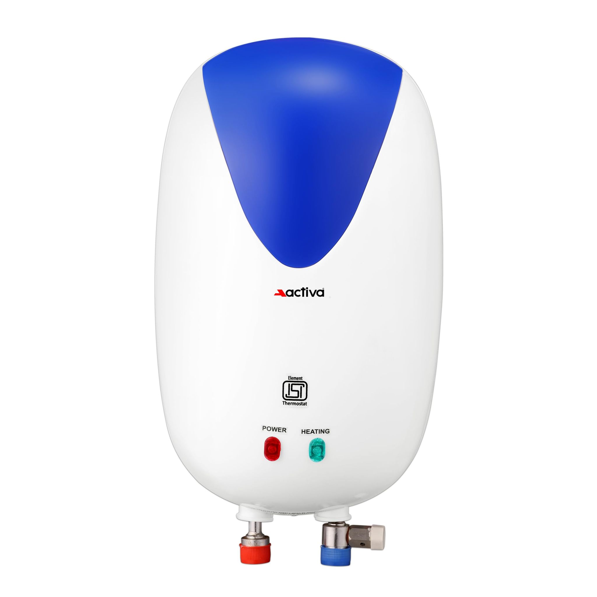ACTIVA Instant Water Geyser, 3000 Watt, 3 Ltr Tank, ABS Body, ISI Marked Cooper Element, Auto Cutt off, Anti Rust Coating to save Corrosion by Water, 5 years Warranty (White) ACTIVA Instant Water Geyser, 3000 Watt, 3 Ltr Tank, ABS Body, ISI Marked Cooper