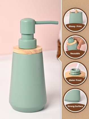 VON CASA Green Polyresin Soap Dispenser - 180ml