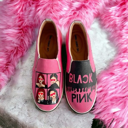 Black Pink Slipons - Sale-36
