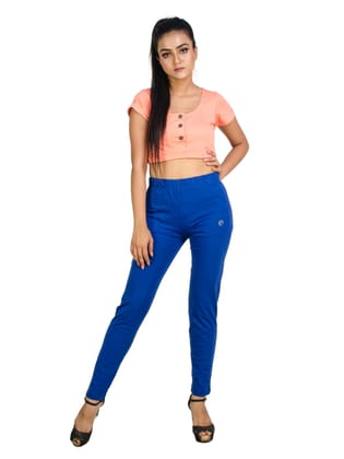 135AFR 4Cats Free Size Royal Kurti Pants - Blue