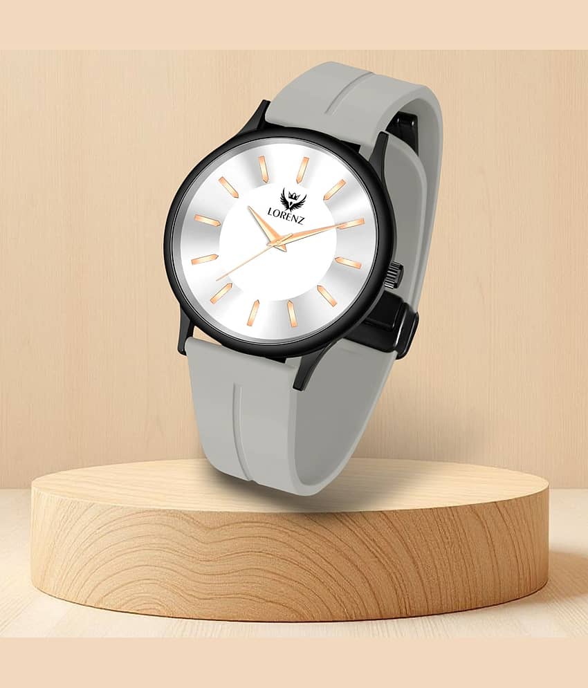 Lorenz Light Grey Silicon Analog Men's Watch