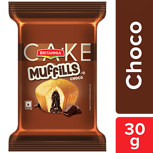 Britannia Choco Muffills - Centre Filled, Soft, Spongy & Fluffy, Dessert/Snack, 30 g