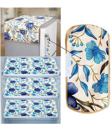 E-Retailer Set of 5 PVC Blue Fridge Top Cover