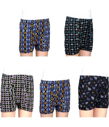 Dixcy Scott Crazy Cotton Printed Multicolour Trunk/Bloomer/Underwear/ for Kids/Boys/Girls - Pack of 5