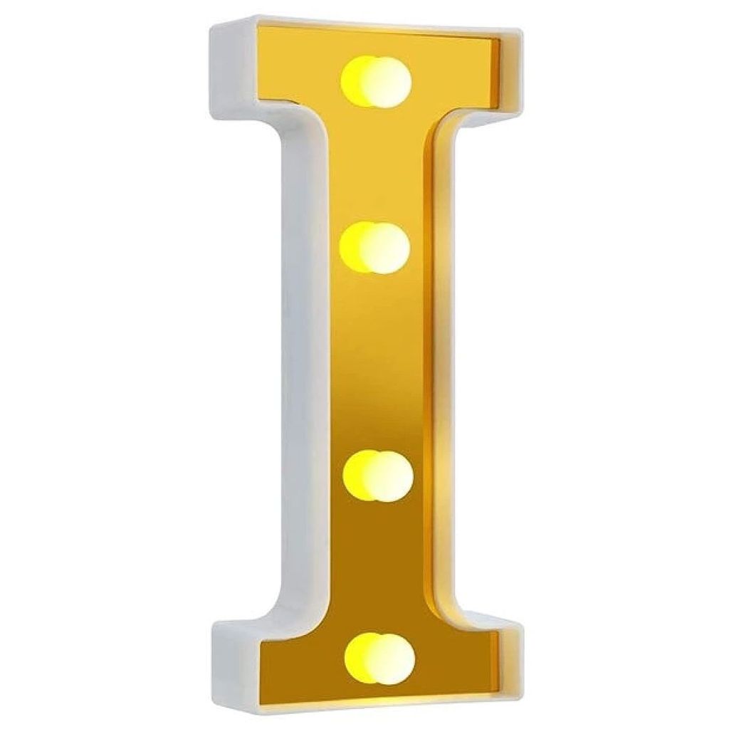 LED Golden Marquee Alphabet I-1PC - Party and Festive Needs | Buy online on ZillyBuy